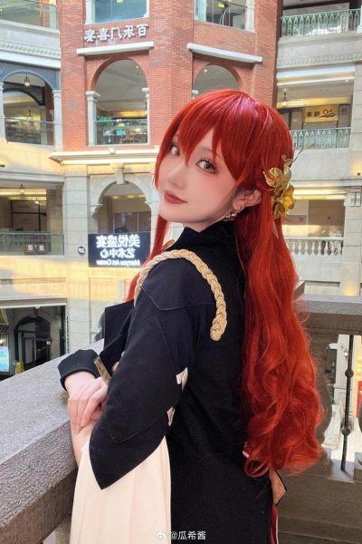 好看美图！瓜希酱cos水墨风~