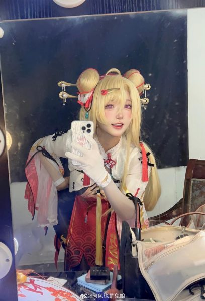 历史悠久的兔娘摄影，阿包也是兔娘原图图包