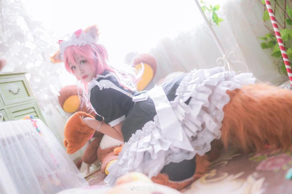 蓬松可爱日奈娇小白兔cos新作品来袭