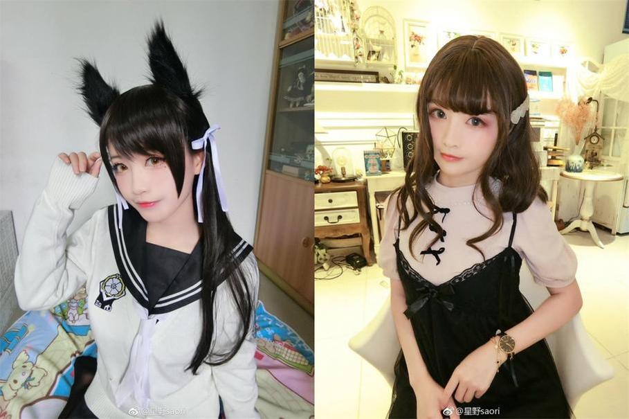 大胆尝试新造型，星野saori碧蓝航线爱宕更新照片来袭