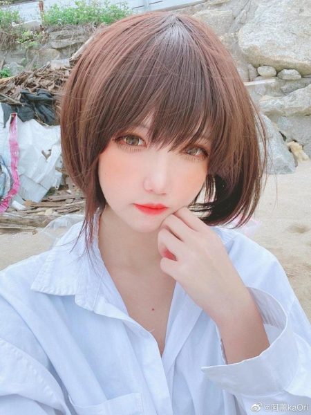 清道夫制服美女阿薰kaori专辑套图，火爆来袭